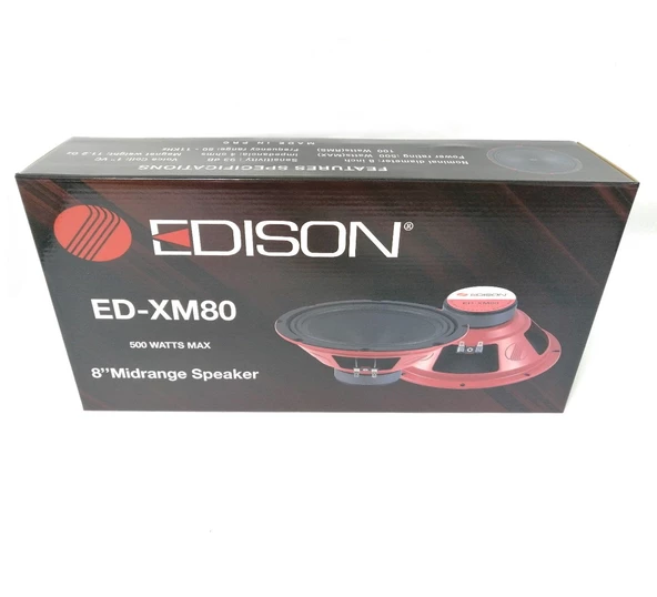 Edison Ed XM80 Midrange Oto Hoparlör 20 Cm 500W Maksimum 100W RMS