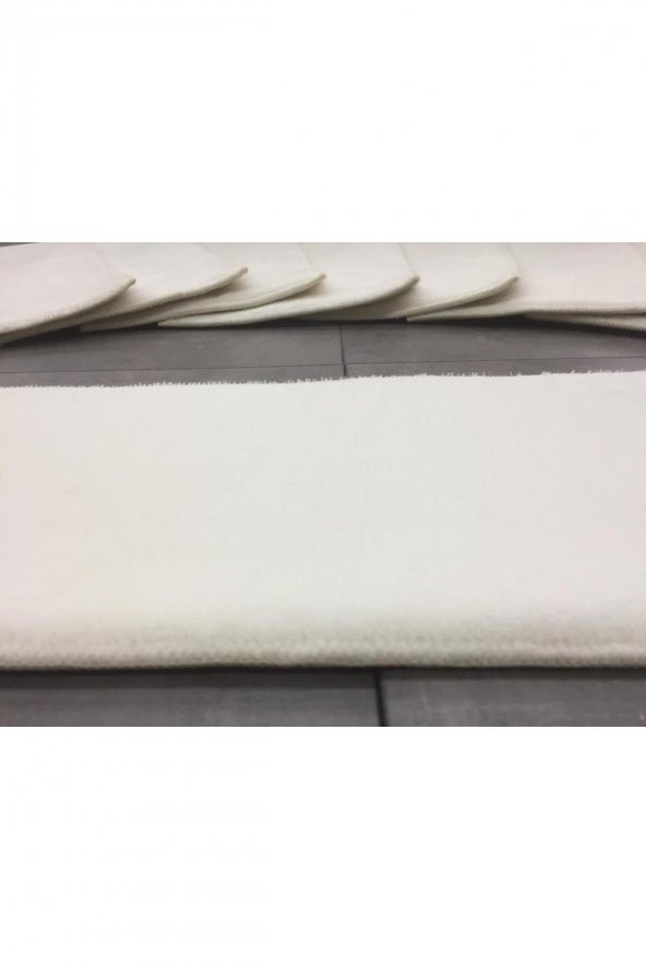 Comfort Krem (5 Adet) Merdiven Halısı Pufidik Peluş Kaymaz Deri Tabanlı Basamak Paspası - 4