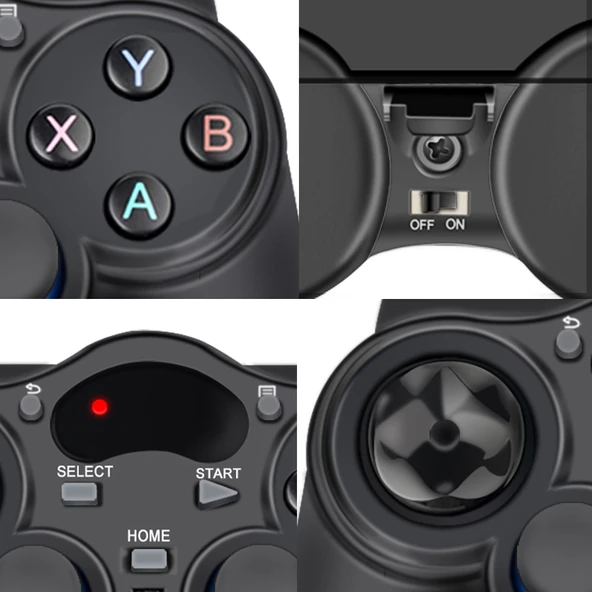 TriLine 2.4Ghz Android Telefon Kablosuz Oyun Kolu Gamepad PC TV Box PS3 - Resim 6