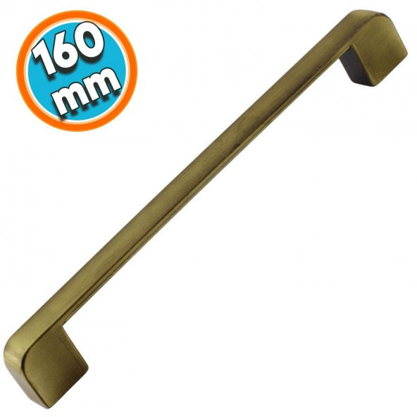 Mobilya Banyo Mutfak Dolabı Çekmece Kapı Dolap Kapak Kulpu Kulbu Metal 160 mm Antik Sarı - 1