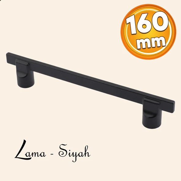 Oval Lama 160 Mm Düz Mobilya Mutfak Dolabı Çekmece Dolap Kapak Kulpu Kulpları Kulbu Siyah Metal Kulp