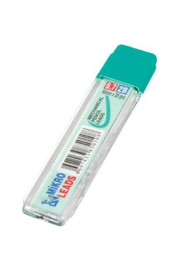 Kalem Ucu 2B 0,7 mm 6 Adet Mekanik Uçlu Otomatik Kurşun Kalem Ucu 2B 60mm x 0,7mm Siyah Mikro Uç Kısa - 3