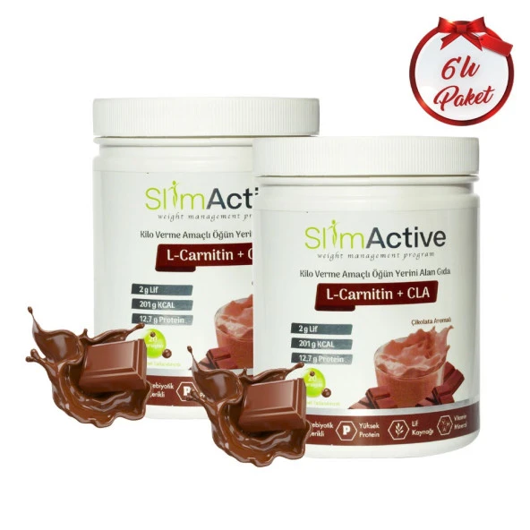 Slim Active Çikolata Aromalı Diyet Öğün 6 Adet