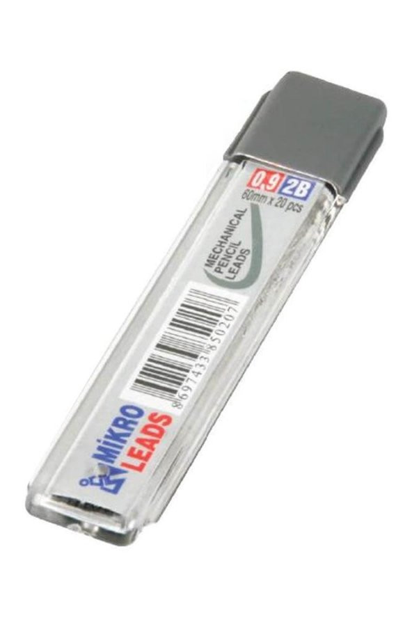 Kalem Ucu 2B 0,9 mm 6 Adet Mekanik Uçlu Otomatik Kurşun Kalem Ucu 2B 60mm x 0,9mm Siyah Mikro Uç Kısa - 3