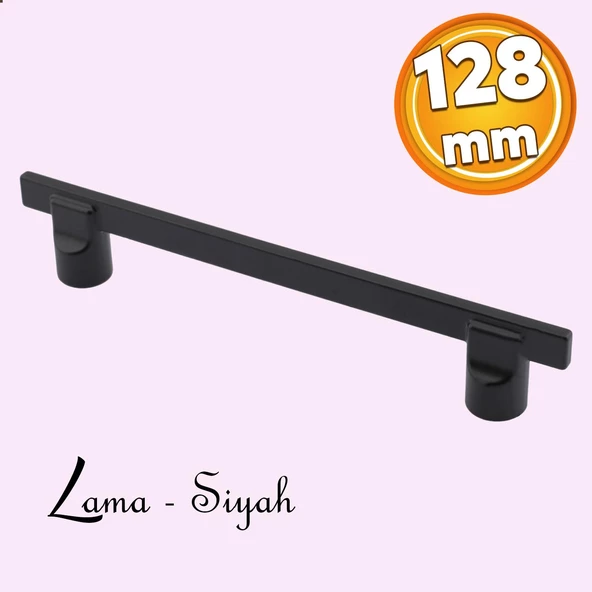 Mobilya Düz Mutfak Dolabı Çekmece Dolap Kapak Kulpu Kulpları Oval Lama 128 Mm Kulp Siyah Metal Kulbu