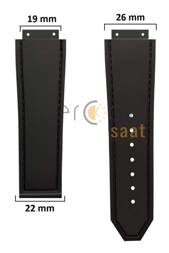 Hublot Senna Uyumlu Süet Yüzeyli Açık Gri Silikon Saat Kordonu - 2