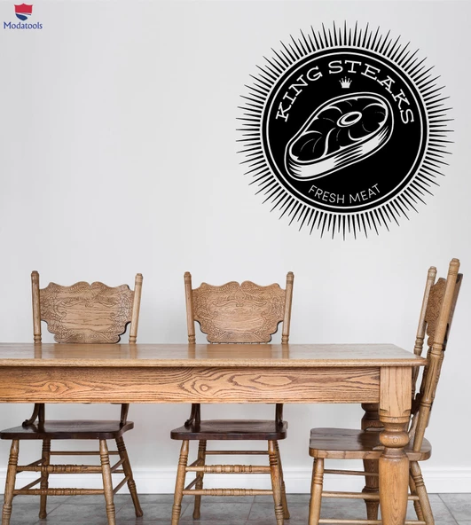 Duvar Biftek Restoranı Dekorasyon çıkartma Logo Izgara Barbekü Sığır Eti Biftek Evi için Benzersiz Hediyelik