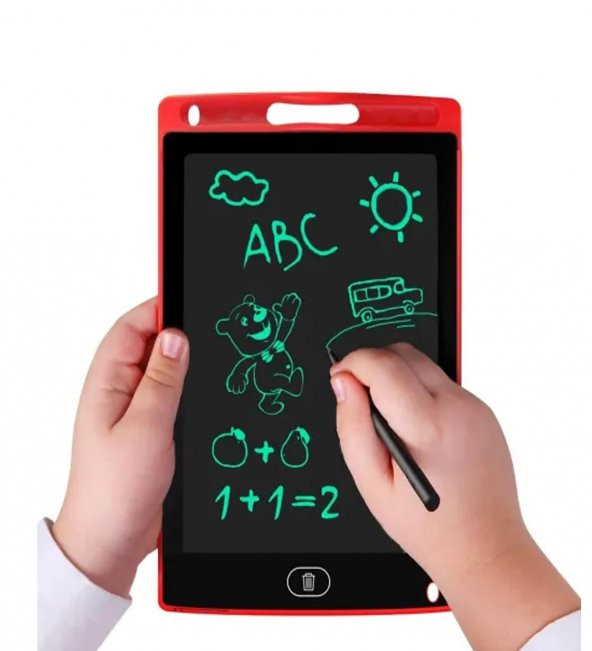 10 Inch, Kalemli LCD Dijital Çizim-Eğitim Yazı Tableti, Dijital Çizim Pedi-10 inç, Kırmızı