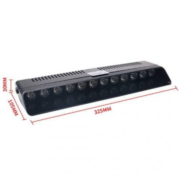 12 Ledli Cam Içi Çakar Vantuzlu Çakar Lamba Kırmızı-Beyaz-Mavi (527719254) - 3