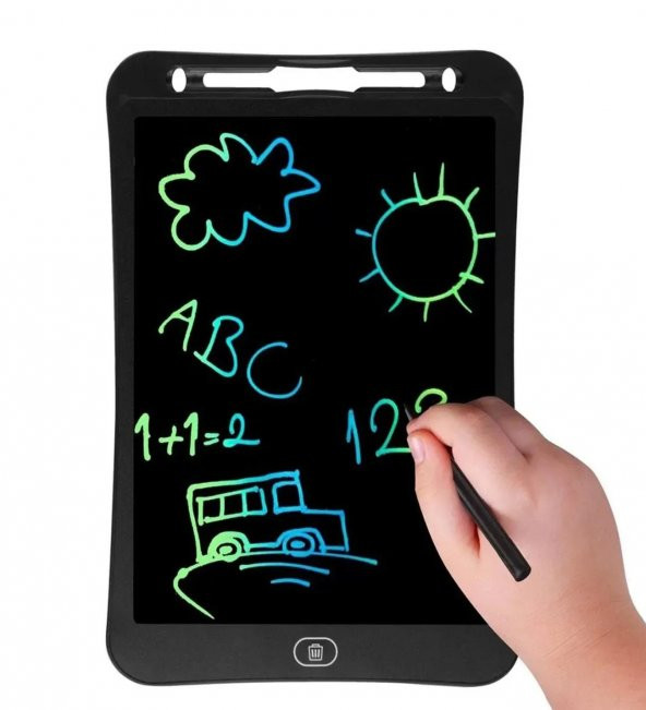 10 Inch, Kalemli LCD Dijital Çizim-Eğitim Yazı Tableti, Dijital Çizim Pedi-10 inç, Siyah