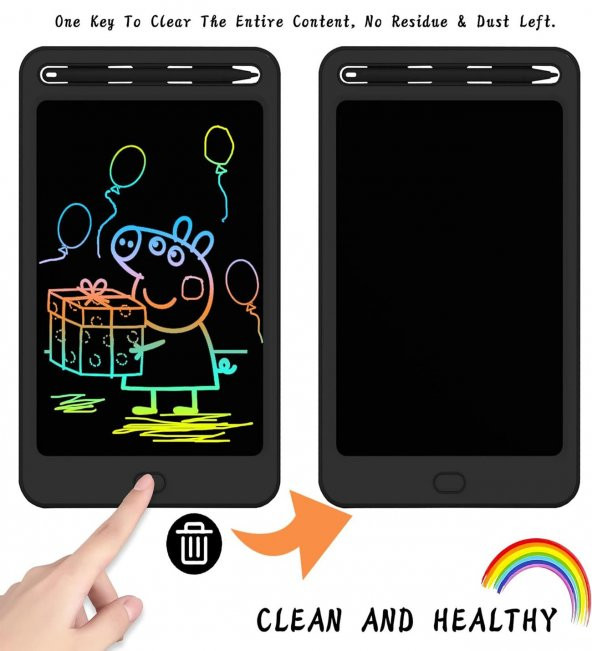 10 Inch, Kalemli LCD Dijital Çizim-Eğitim Yazı Tableti, Dijital Çizim Pedi-10 inç, Siyah - 3