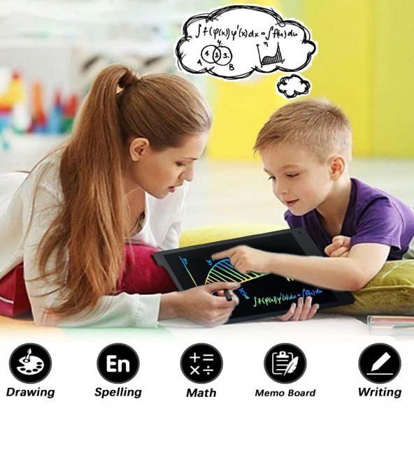 10 Inch, Kalemli LCD Dijital Çizim-Eğitim Yazı Tableti, Dijital Çizim Pedi-10 inç, Siyah - 4