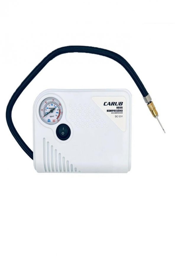 Carub BR2491105 150 PSI Basınçlı Hava Kompresörü Beyaz Mini Hava Pompası - Resim 7