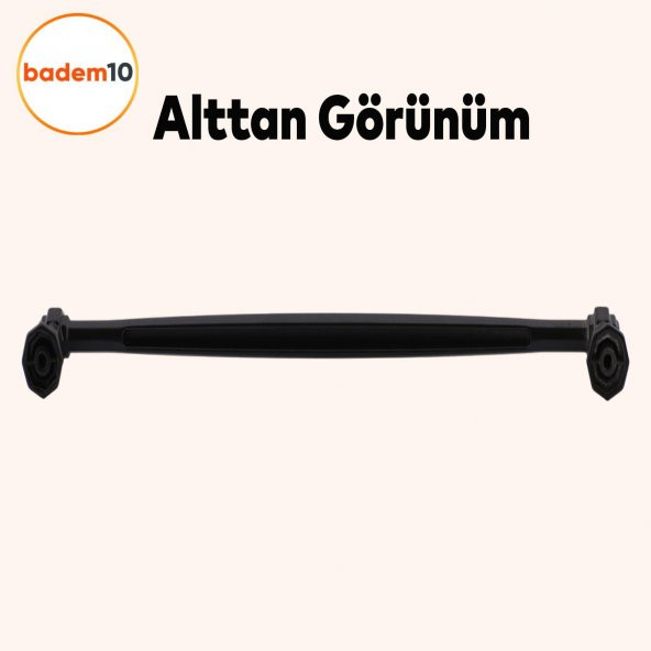Sütun Mobilya Mutfak Dolabı Çekmece Dolap Kapak Kulpu Düz Metal Kulpları Kulbu Kulpu 224 Mm Siyah - 3