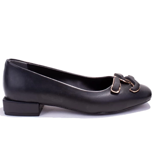 Dagoster DZA07-8243606 Siyah Klasik Topuklu Kadın Ayakkabı - 2