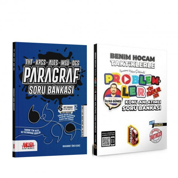Benim Hocam Taktiklerle Problemler ve Akm Kitap Paragraf Soru Bankası Seti 2 Kitap