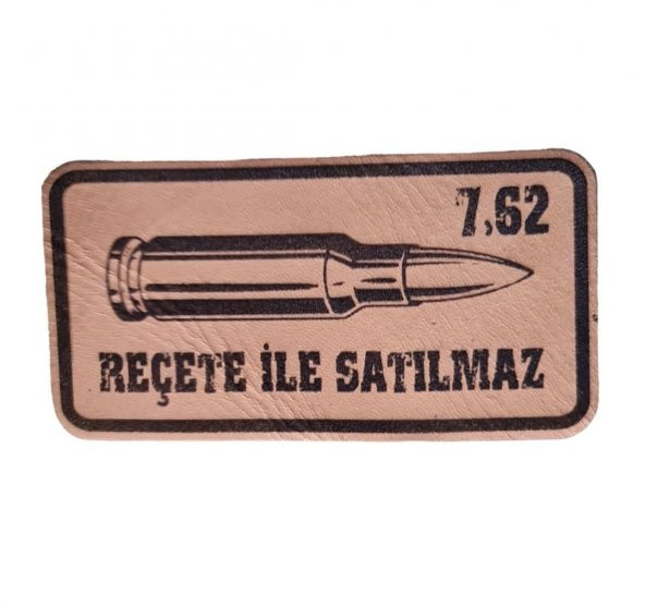 7,62 Reçete İle Satılmaz Deri PEÇ  -Arma - Leather Patch - 1