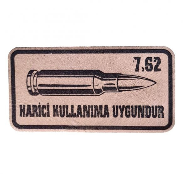 7,62 Harici Kullanıma Uygundur Deri PEÇ  -Arma - Leather Patch - 1