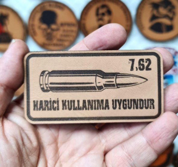 7,62 Harici Kullanıma Uygundur Deri PEÇ  -Arma - Leather Patch - 3