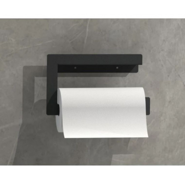 Dione Store Modern Metal 3'lü Set Raflı Banyo Havlu Askılığı-Rolu Havlu Askılığı -Tuvalet Kağıtlığı - 3