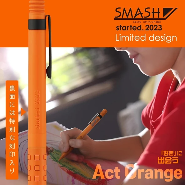 Pentel Smash 2023 Limited Edition 0.5mm Mekanik Kurşun Kalem Act Orange / Q1005-PLS1 - Resim 2