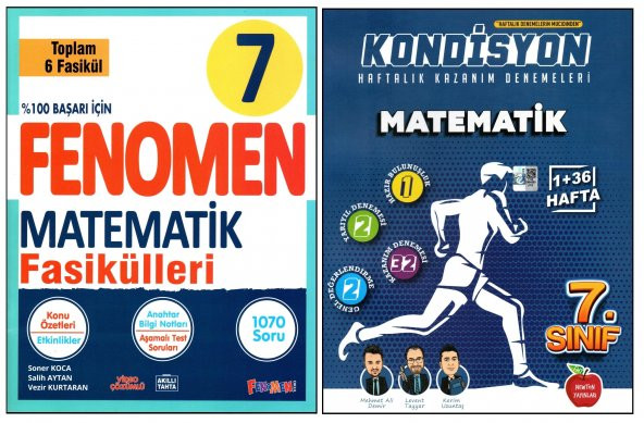 Fenomen+Newton 7. Sınıf Matematik Konu Özetli Soru Bankası Fasikülleri+Deneme 2 Kitap