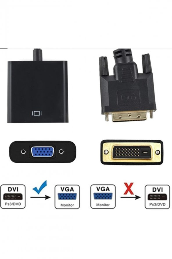 4778 Dvi - D Vga Aktif Çevirici Dönüştürücü Adaptör Kablosu 24+1 Active - 4
