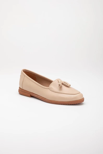 Püsküllü Cilt Nude Kadın Günlük Ayakkabı - Resim 4