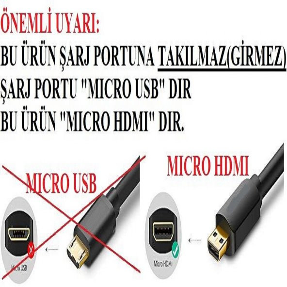 SpeedUF 4281 Micro-Mikro To Hdmi 1.5 metre Çevirici Dönüştürücü Adaptör Tv Kablosu Tablet/Laptop - 3