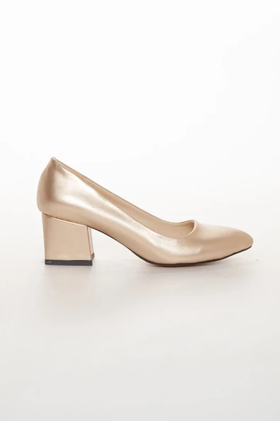 Dilimler Ayakkabı Gold Kadın Topuklu Ayakkabı - Resim 2