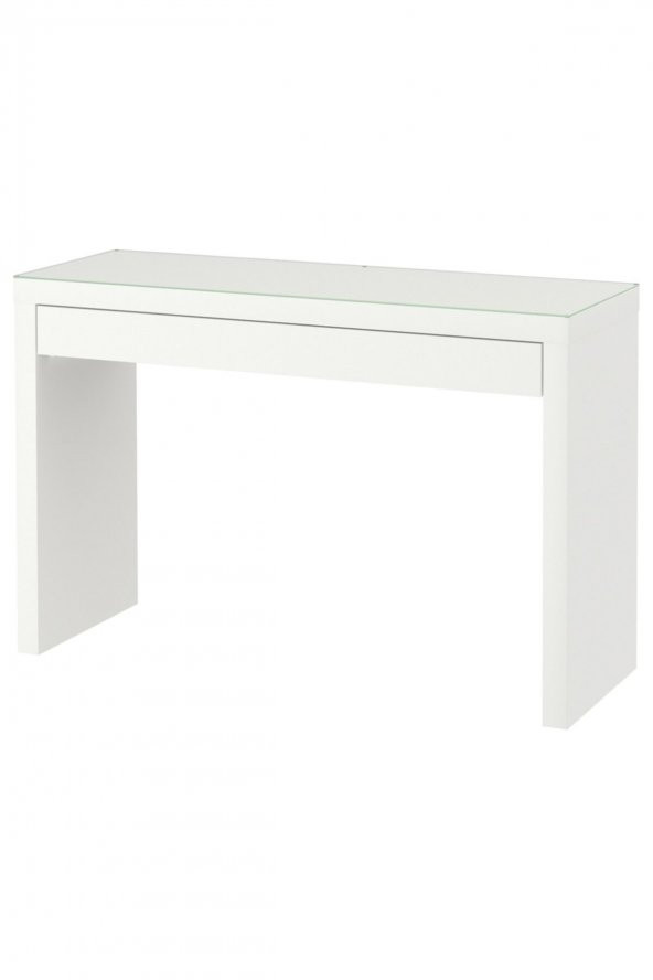 Makyaj Masası, MALM Beyaz Renk MeridyenDukkan 120x41 cm Çekmeceli