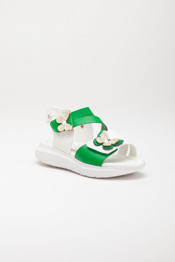 Şirinbebe Şiringenç Kelebek Model Yeşil Kız Bebek Çocuk Sandalet - 3