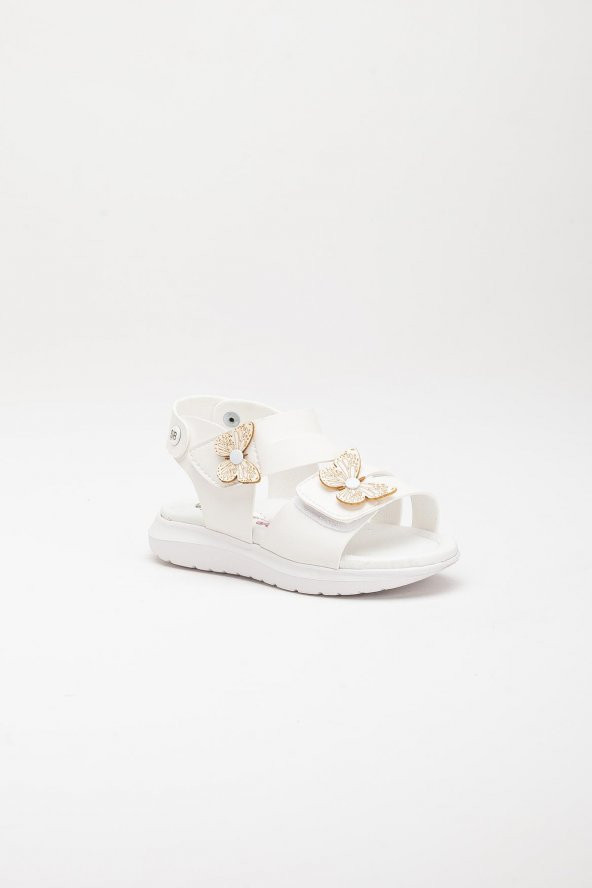 Şirinbebe Şiringenç Kelebek Model Beyaz Kız Bebek Çocuk Sandalet - 6