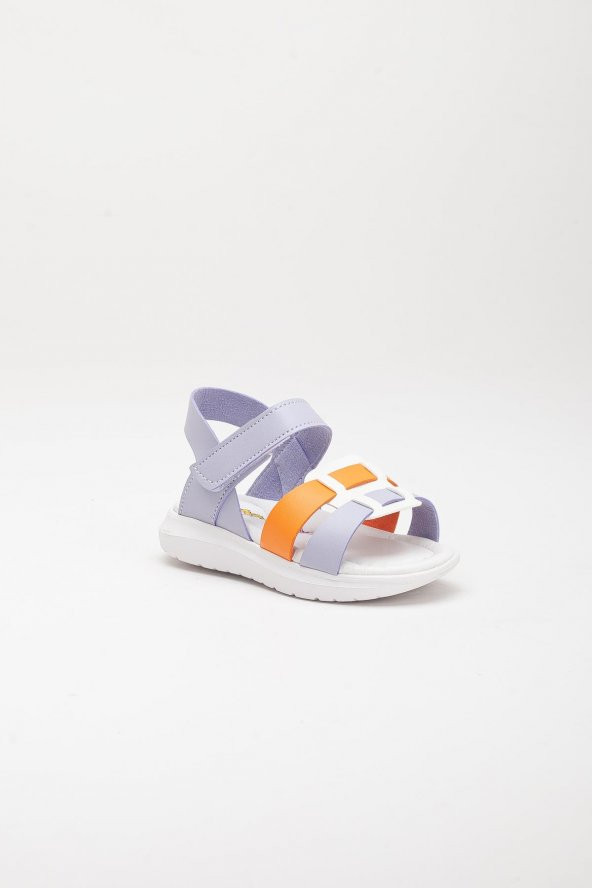 Şirinbebe Şiringenç Kare Baretli Lila Kız Bebek Çocuk Sandalet - 6