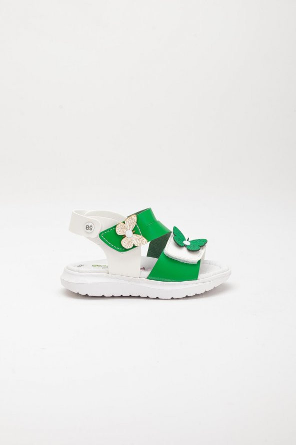 Şirinbebe Şiringenç Kelebek Model Yeşil Kız Bebek Çocuk Sandalet - 5