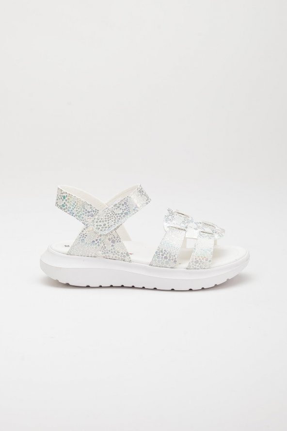 Şirinbebe Şiringenç Kare Baretli Gümüş Kız Bebek Çocuk Sandalet - 2