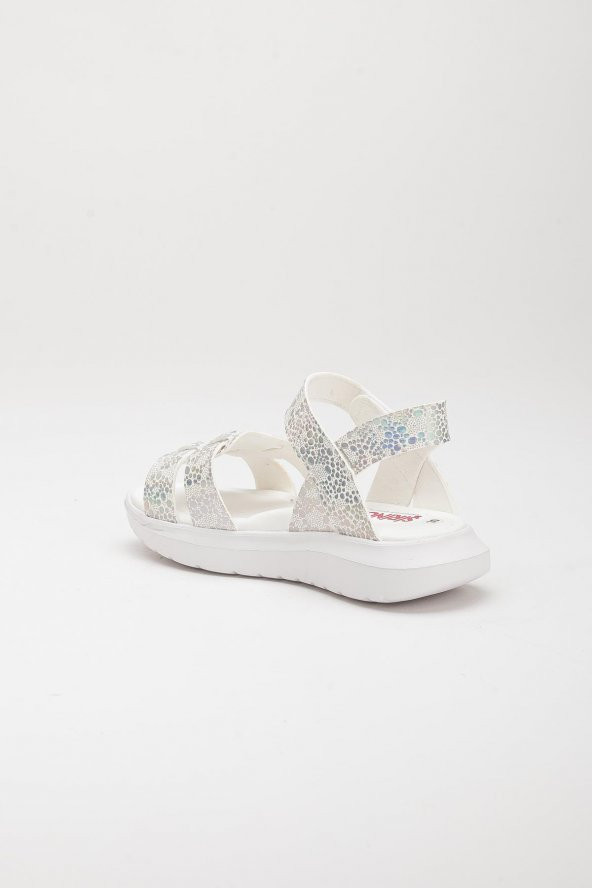 Şirinbebe Şiringenç Kare Baretli Gümüş Kız Bebek Çocuk Sandalet - 4