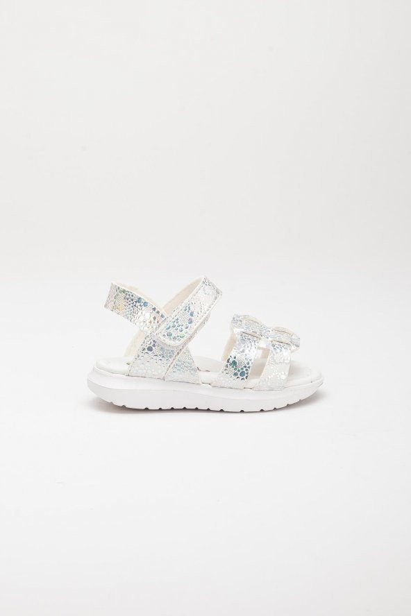 Şirinbebe Şiringenç Kare Baretli Gümüş Kız Bebek Çocuk Sandalet - 5