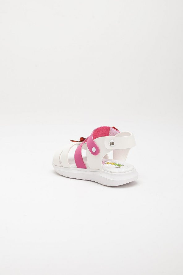 Şirinbebe Şiringenç Kelebek Model Fuşya Kız Bebek Çocuk Sandalet - 7