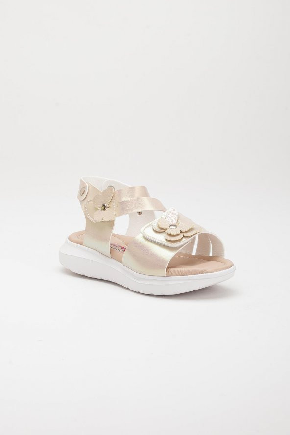Şirinbebe Şiringenç Kelebek Model Gold Kız Bebek Çocuk Sandalet - 3