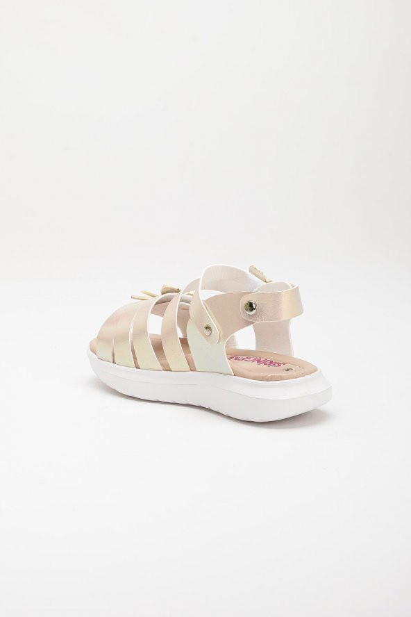 Şirinbebe Şiringenç Kelebek Model Gold Kız Bebek Çocuk Sandalet - 4