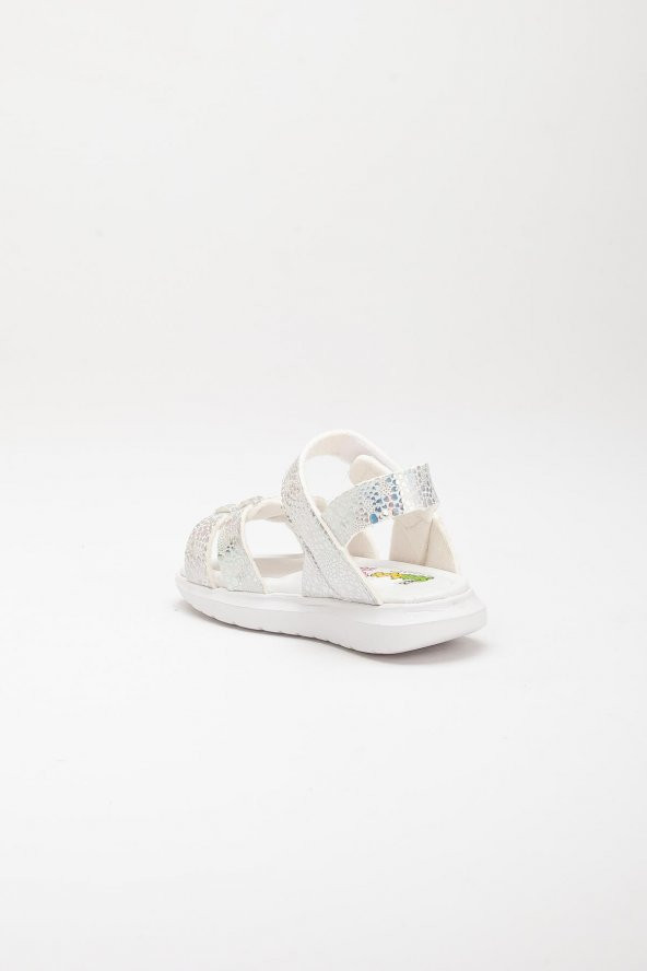 Şirinbebe Şiringenç Kare Baretli Gümüş Kız Bebek Çocuk Sandalet - 7