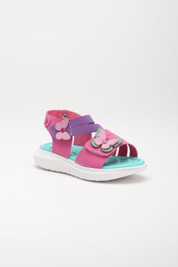 Şirinbebe Şiringenç Kelebek Model Mor Kız Bebek Çocuk Sandalet - 3