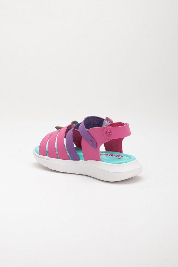Şirinbebe Şiringenç Kelebek Model Mor Kız Bebek Çocuk Sandalet - 4