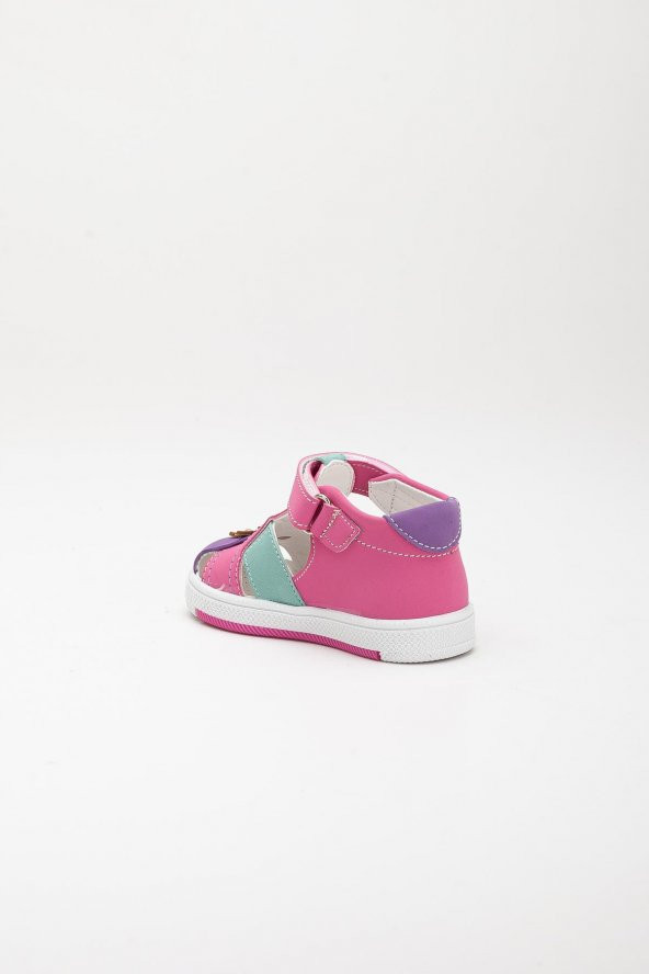 Şirinbebe Şiringenç Çiçekli Model Fuşya Kız ilkadım Bebek Çocuk Ayakkabı Sandalet - 7