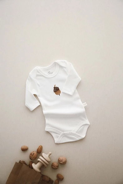 3lü Nakışlı Çıt Çıtlı Uzun Kollu Body-zıbın Model 1 - 6