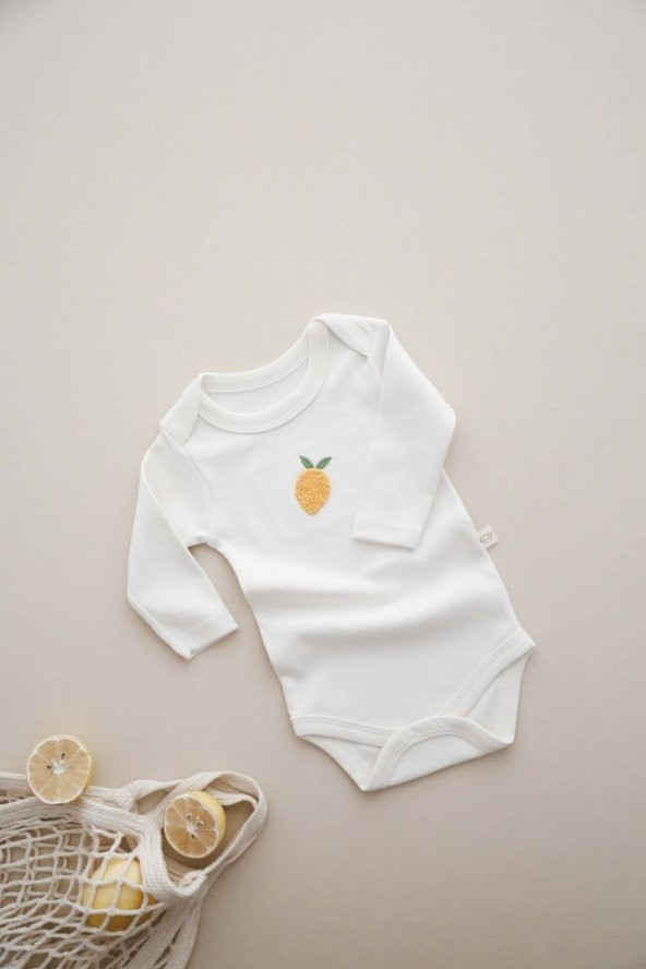 3lü Nakışlı Çıt Çıtlı Uzun Kollu Body-zıbın Model 3 - 8