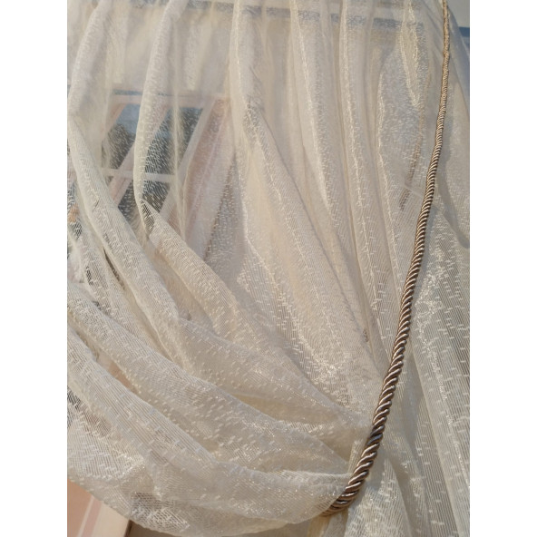 Vizon Rengi Perde Tül Toplama Halat Kordon Perde Tavan Braçol Tavan Takmatik Perde Halatı - 5