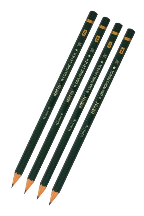 4B Resim Kalemi Dereceli Kalem 4 Adet Fatih Dereceli Resim Kalemi Yumuşak Uçlu Kurşun Kalem