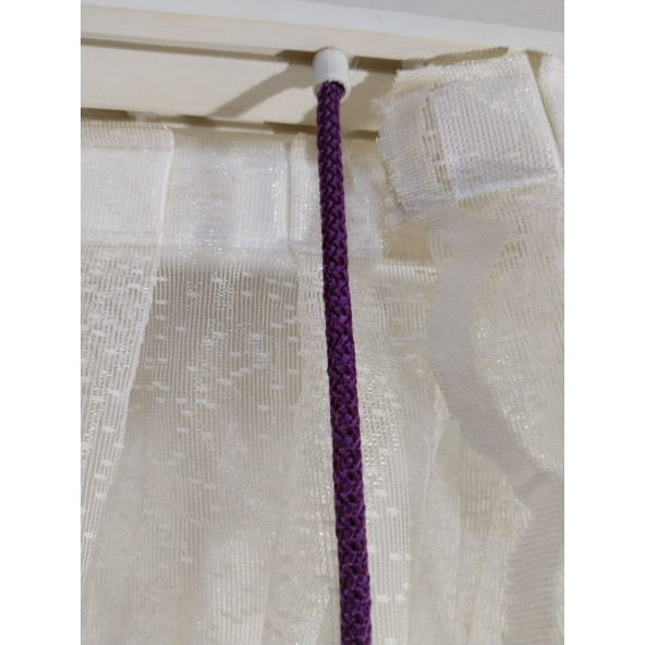Mor Renkli İnci Perde Orta Süsü Perde Sarkıtı Cam Süsü Orta Püskül - 6